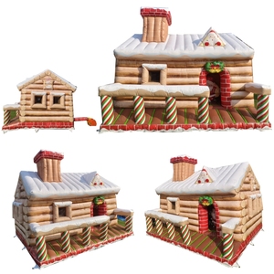 Tente de Noël gonflable commerciale Yuedong de 16,4 pieds décoration de <span class=keywords><strong>cabane</strong></span> de fête de maison de rebond - Product Image 1