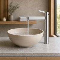 Robinet de lavabo haut en acier inoxydable 304 sans plomb pour salle de bain, hôtel, lavabo commercial, robinet mélangeur, vente directe usine