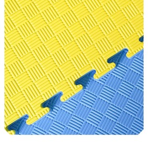 Tapis d'exercice en mousse EVA YX-TQD, épais, carrés, à motifs en treillis, pour la gym, la danse et les arts martiaux. - Product Image 1