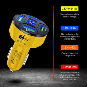 Hot 4in1 7A Car Charger với LED hiển thị kỹ thuật số 35 Wát 4 trong 1 nhanh chóng adapter 4 cổng USB nhanh chóng xe sạc Trạm Sạc - Product Image 5