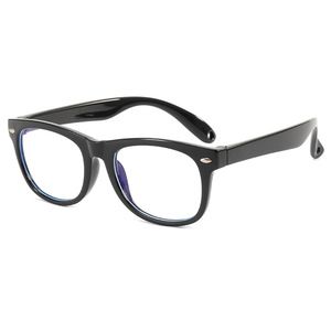 Children's Silicone Blue <b>Light</b> Blocking Glasses Rectangular Frame Pc Lens Anti Radiation For Computer And Mobile Use Unisex - Product Image 2