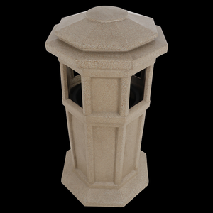 Marble Gray Standing <b>Plastic</b> Dust Bin with Inner <b>Bucket</b> Outdoor Waste Container Big Size Eco Friendly Design - Product Image 2