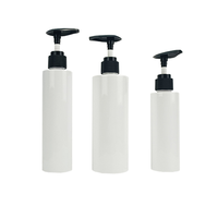 Bouteille PET transparente à épaule plate, filetage 24, 100~500ml, blanche, vide, pour shampoing, lotion corporelle et savon liquide