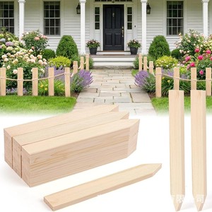 Estacas de madera de pino rectangulares resistentes a la intemperie para letreros de jardín y cercas - Product Image 1