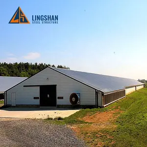 Low cost modern prefabricated poultry farm building steel chicken house trusses for sale in mississippi