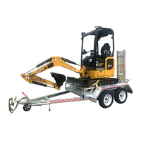 Remorques à double essieu pour le transport d'excavatrices, remorques pour excavatrices, remorques pour engins de chantier