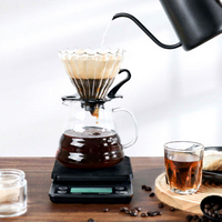 Ensemble de cafetière à café expresso pour infusion manuelle, 9 pièces, avec balance numérique, pot en verre, moulin manuel, kit de voyage pour café, idéal pour un cadeau