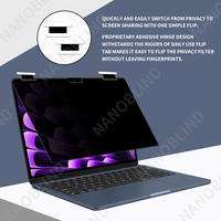 NANOBLIND Filtre de Confidentialité 360 Degrés pour Macbook Air 15.3 "Inch Nano Suction Filtre de Confidentialité Anti Peeping Anti Glare Film