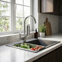 Robinet mélangeur d'eau chaude et froide en laiton chromé personnalisé avec filtre ACF certifié NSF pour évier de bar, robinet d'eau pure, robinets de cuisine