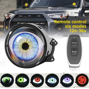 Ojo del <span class=keywords><strong>diablo</strong></span> Led Dynamic Car Lens Faro Modificación de luz ambiental Universal Car Motorcycle Lens Faro - Product Image 2