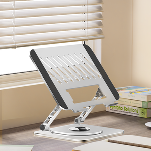 2024 New Design Laptop Stand Foldable Notebook <strong>Computer</strong> Holder <strong>Bracket</strong> Metal 360 Rotating Aluminum Laptop Stand for Home Office - Product Image 3