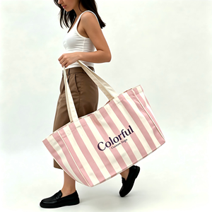 Wholesale <b>Plain</b> White Blank 12oz Cotton <b>Canvas</b> Reusable Custom Print Logo <b>Large</b> Eco Friendly Tote Bag For Grocery Shopping - Product Image 2