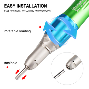 Turbina dental de alta velocidad Harbor Dent HYG01-1036 con LED, 2/4 orificios, pulverizador de agua externo y pieza de mano baja, de colores - Product Image 5