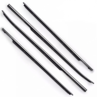 4 pièces de garnitures de moulures de vitres extérieures de porte de voiture, joints d'étanchéité pour Toyota Fortuner 2015-2022