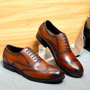 Genuine Leather Handmade Customization Factory High Quality New Design Men Luxury Shoes for Wedding Party Holiday Party Shoes - Product Image 6