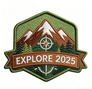 แพทช์ปักลายผ้าแคนวาสแบบรีดร้อน  ลายปักความหนาแน่นสูง  ลายบาสเก็ตบอล/กิจกรรมกลางแจ้ง/สัตว์  ออกแบบโลโก้ตามสั่ง เป็นมิตรกับสิ่งแวดล้อม สำหรับติดหมวก - Product Image 3