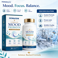 Capsules Probiotiques Personnalisées avec Acide Gamma-aminobutyrique 50 Milliards d'UFC Végétariennes Sans Produits Laitiers Sans Gluten Équilibre Intestinal Concentré
