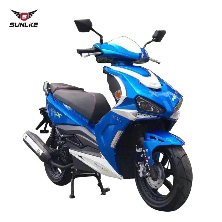 Sıcak satış ucuz CVT yüksek hızlı tek silindirli 4 zamanlı gaz scooter 150cc pedallı mopedler motosikletler