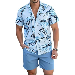 Ensemble de vêtements de plage pour homme de qualité supérieure, chemise hawaïenne et short, 2 pièces - Product Image 2