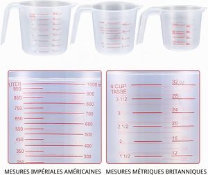 Custom Logo Eco-Friendly Dishwasher Safe Food Grade Plastic <b>Measuring</b> Set Stackable <b>Shot</b> Cup Kitchen Baking Tool Transparent Jug - Product Image 2