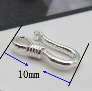 B4331 10mm 925 Cierre <span class=keywords><strong>de</strong></span> plata esterlina número 8 broche <span class=keywords><strong>de</strong></span> langosta encanto <span class=keywords><strong>de</strong></span> plata esterlina DIY - Product Image 4