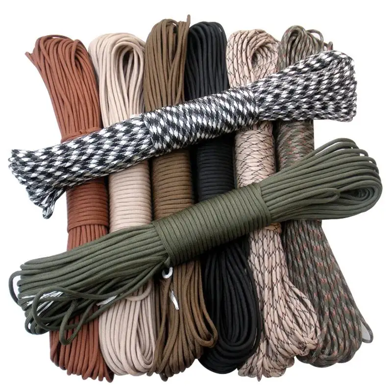 Kongbo 550 100ft 100ft naylon cuerda survival diy ucuz paracord piola schnur rulo toptan al por mayor