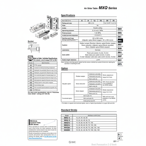 Table coulissante pneumatique SMC MXQ8-30B - Product Image 1