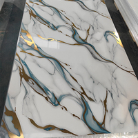 Lámina de PVC UV de Alto Brillo con Efecto Mármol, Panel de Pared Impermeable y Ecológico para Decoración de Interiores, Mampara de Ducha