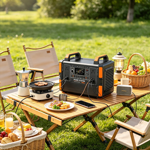 <b>Solar</b> <b>Generator</b> 200W-2500W Pure Sine Wave Portable Power Station, Equipped with <b>Solar</b> Panels for Outdoor Use - Product Image 3