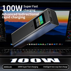 20000mAh siêu nhanh phí 100W máy tính xách tay ngân hàng điện Type-C LED hiển thị 22.5W 100W 20000mAh công suất cao PD nhanh chóng phí điện - Product Image 2