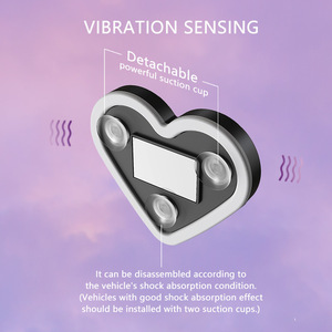 Xe Năng Lượng Mặt Trời Tam Giác Cửa Sổ Hình Trái Tim Ánh Sáng Phát Ra Hình Trái Tim Bầu Không Khí Ánh Sáng Nội Thất Hệ Thống Dây Điện Miễn Phí LED Bầu Không Khí Ánh Sáng - Product Image 6