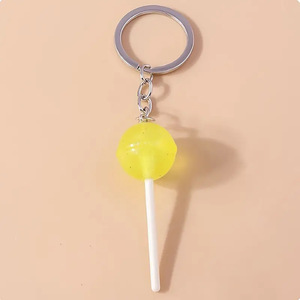 Lovely Resin Candy <strong>Lollipop</strong> Keychain Simulation Food Key <strong>Rings</strong> for Men Women Handbag Pendants Diy Kids Jewelry Gifts - Product Image 3