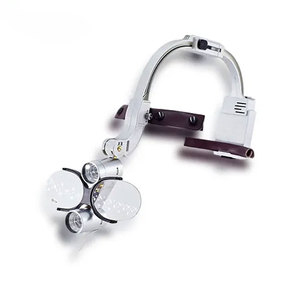 Lupas Dentales Binoculares con Luz de 5W, Lupas de Acero Inoxidable para Laboratorio de Odontología - Product Image 3