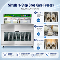 Machine commerciale de lavage et de séchage de chaussures en acier inoxydable, nettoyeur automatique de baskets pour blanchisserie et hôtel