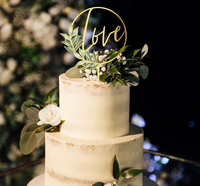 Décoration de gâteau en bois « Monsieur et Madame » pour mariage, avec feuilles en acrylique, pour fête de mariage ou de fiançailles