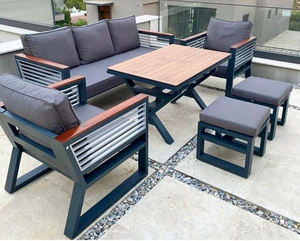 Canapé <span class=keywords><strong>de</strong></span> patio moderne en aluminium <span class=keywords><strong>haut</strong></span> <span class=keywords><strong>de</strong></span> <span class=keywords><strong>gamme</strong></span> <span class=keywords><strong>Mobilier</strong></span> d'extérieur confortable pour la conversation Salon Hôtel Chambre Cour Halls - Product Image 1