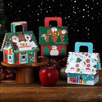 Boîte cadeau en carton jetable mate personnalisée pour Noël, avec revêtement UV et impression en relief