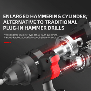 electric hammer impact drill rechargeable household electric pickaxe industrial electric drill dual-use <b>power</b> <b>tool</b> - Product Image 2