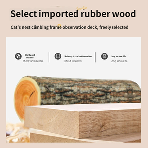 Torre de Gato Moderna de Luxo, Grande, Estrutura de Madeira com Sisal, Estilo Clássico, Casa para Animais de Estimação, Direto da Fábrica com Embalagem em Cartão - Product Image 2