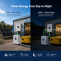 Système d'énergie hybride solaire-générateur diesel SLD-HES Series Solard avec batterie LiFePO4, micro-réseau, puissance personnalisée, silencieux
