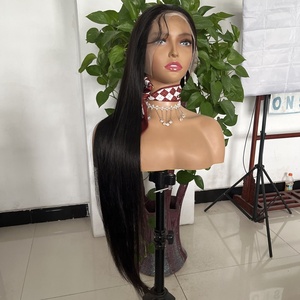 <span class=keywords><strong>Wow</strong></span>, sí, cabello humano Remy brasileño virgen transparente para peluca, cabello de bebé prearrancado largo y recto para mujeres negras - Product Image 5
