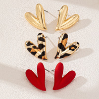 Juego de Aretes de Corazón para Mujer, Diseño Clásico, Estilo Lujoso, Aleación, Multipack, para el Día de San Valentín y Fiestas
