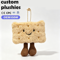 Porte-clés en peluche alimentaire tendance : Donut et craquelin kawaii souriants – Breloque de sac en peluche, cadeau idéal pour fille
