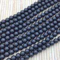천연 원석 비즈 라운드 4mm 6mm 8mm 10mm DIY 액세서리 재료 화산석 오닉스 마노