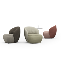 Grands Furniture - Mobilier design moderne - Canapés individuels en tissu coloré - Chaise de salon - Fauteuil de détente - Chaises en tissu avec accoudoirs