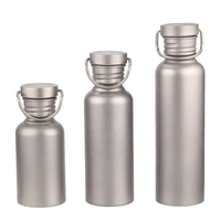 Bouteille d'eau en titane pur, légère, étanche et durable pour les aventures en plein air, les voyages, la randonnée, le camping et les sports