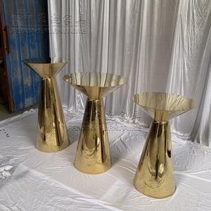 Cheap Price Wedding Stage <strong>Plinth</strong> Cake <strong>Stands</strong> Hotel Events Decoration Gold Stainless Steel Round Flower <strong>Stand</strong> - Product Image 3