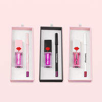 Ensemble de maquillage pour les lèvres personnalisé avec logo OEM, crayon à lèvres et rouge à lèvres, hydratant, longue tenue, brillant, crémeux, brillant, ensemble de rouge à lèvres brillant, marque privée
