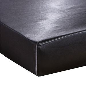 Ensembles de literie en soie Satin <span class=keywords><strong>noir</strong></span> de luxe King Size 4pc draps en microfibre avec motif solide pour hôtels usage domestique en gros - Product Image 3