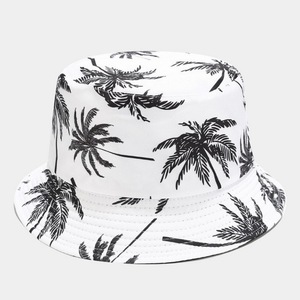 Cappello a Secchiello Unisex con Stampa di Palme da Cocco, Stile Bohémien Tropicale per Vacanze e Spiaggia - Product Image 4